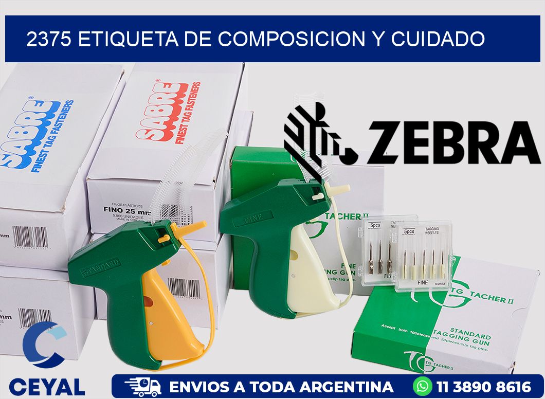 2375 etiqueta de composicion y cuidado