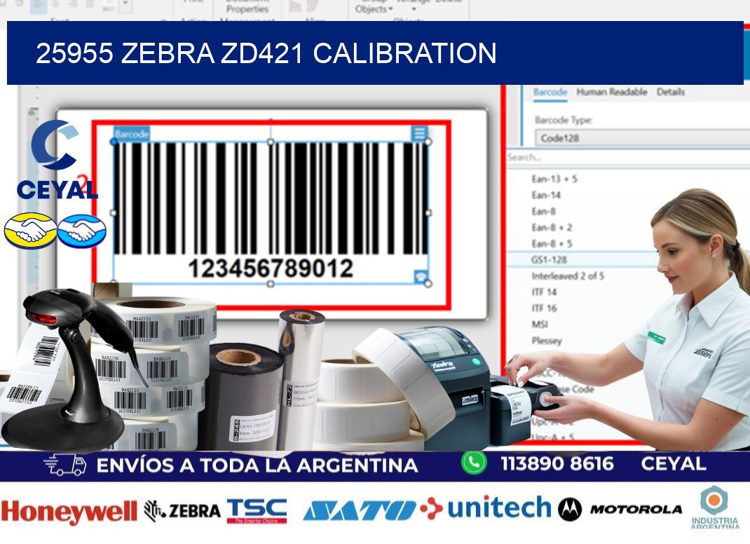 25955 Zebra ZD421 Calibration