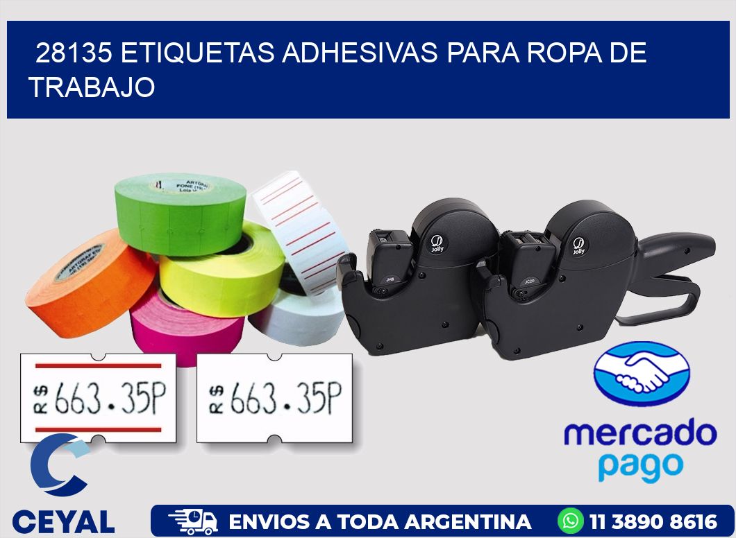 28135 Etiquetas adhesivas para ropa de trabajo