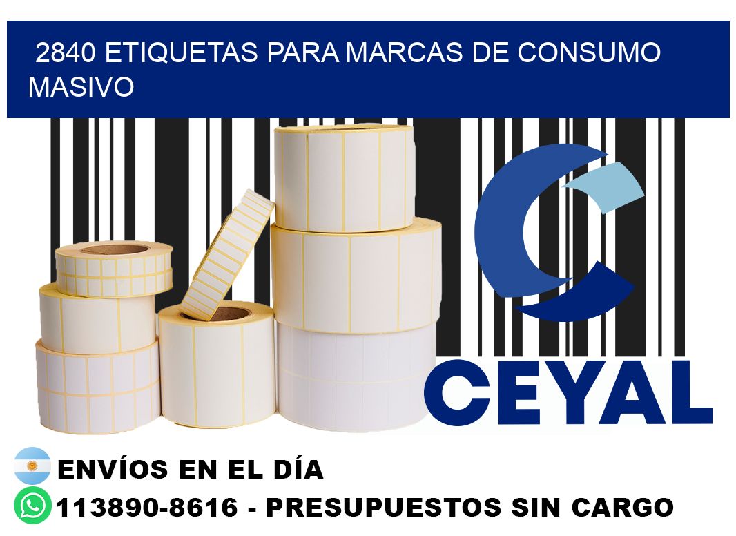 2840 Etiquetas para marcas de consumo masivo