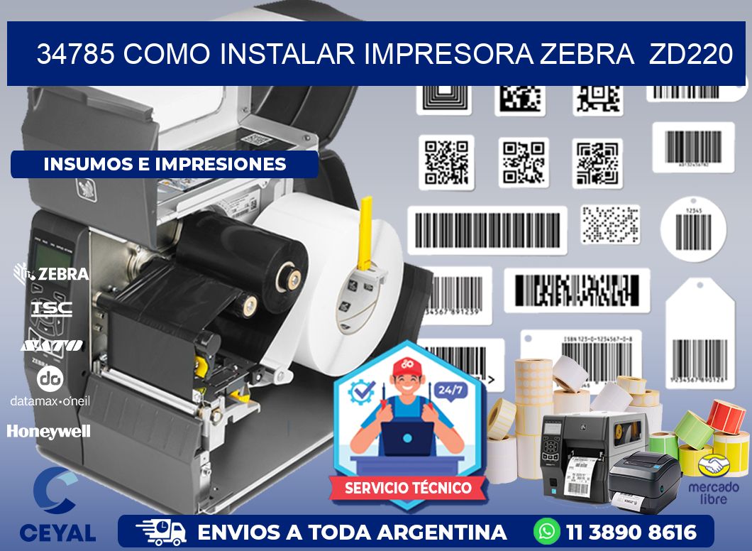 34785 Como instalar impresora Zebra ZD220