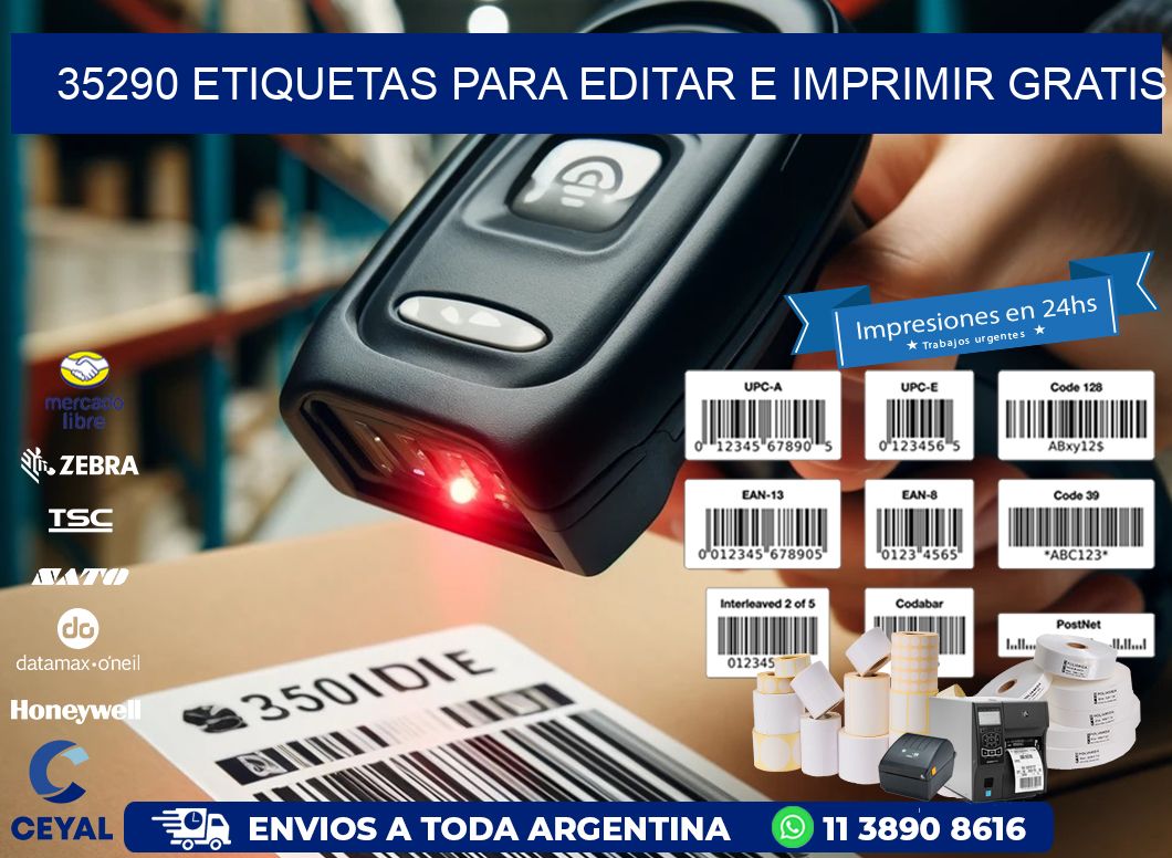35290 Etiquetas para editar e imprimir gratis