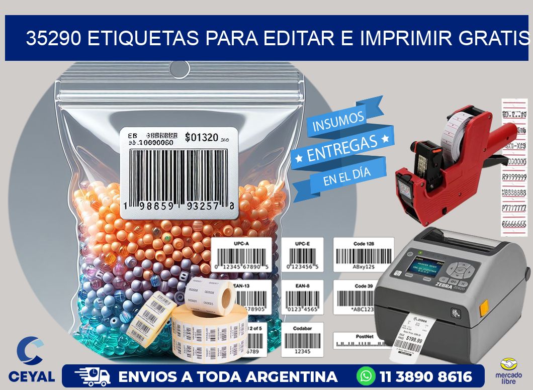 35290 Etiquetas para editar e imprimir gratis