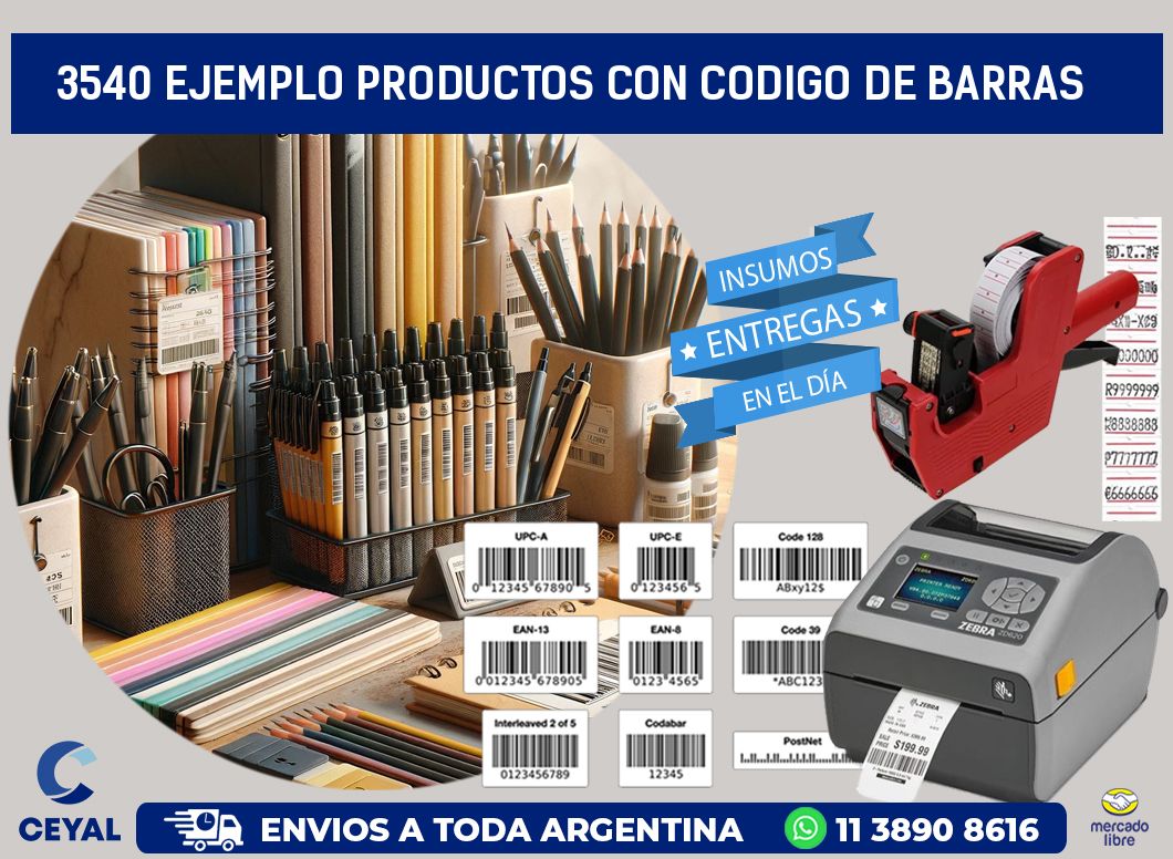 3540 ejemplo productos con codigo de barras