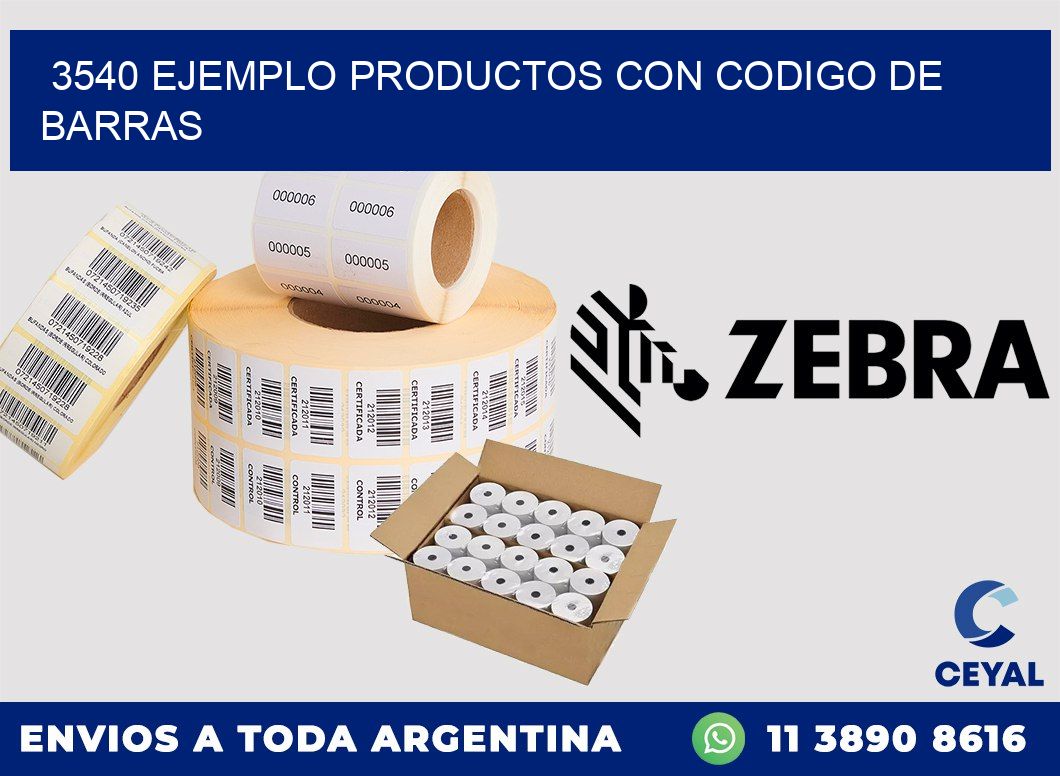 3540 ejemplo productos con codigo de barras
