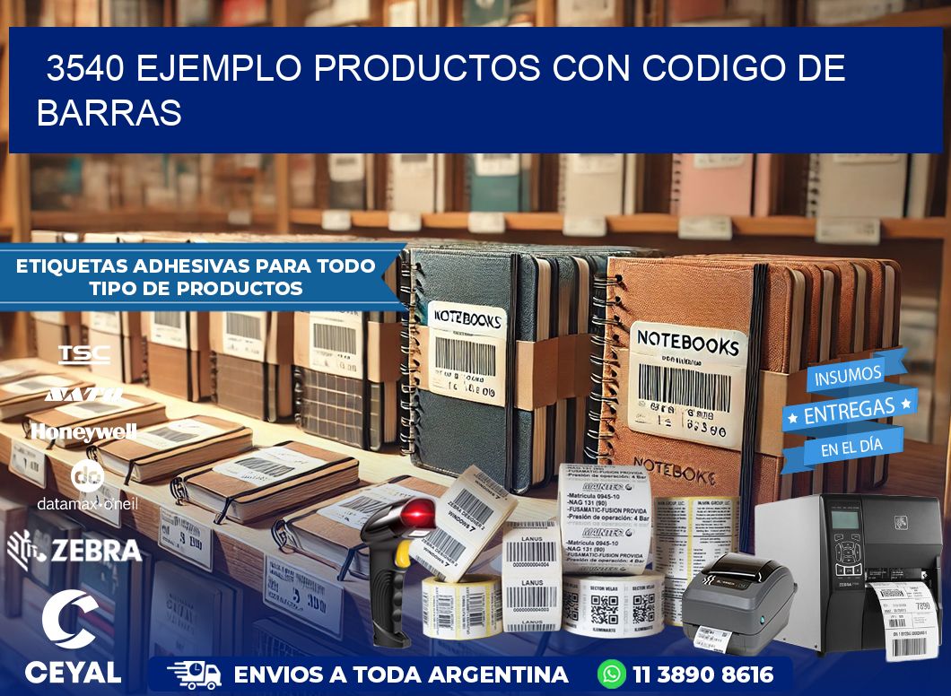 3540 ejemplo productos con codigo de barras