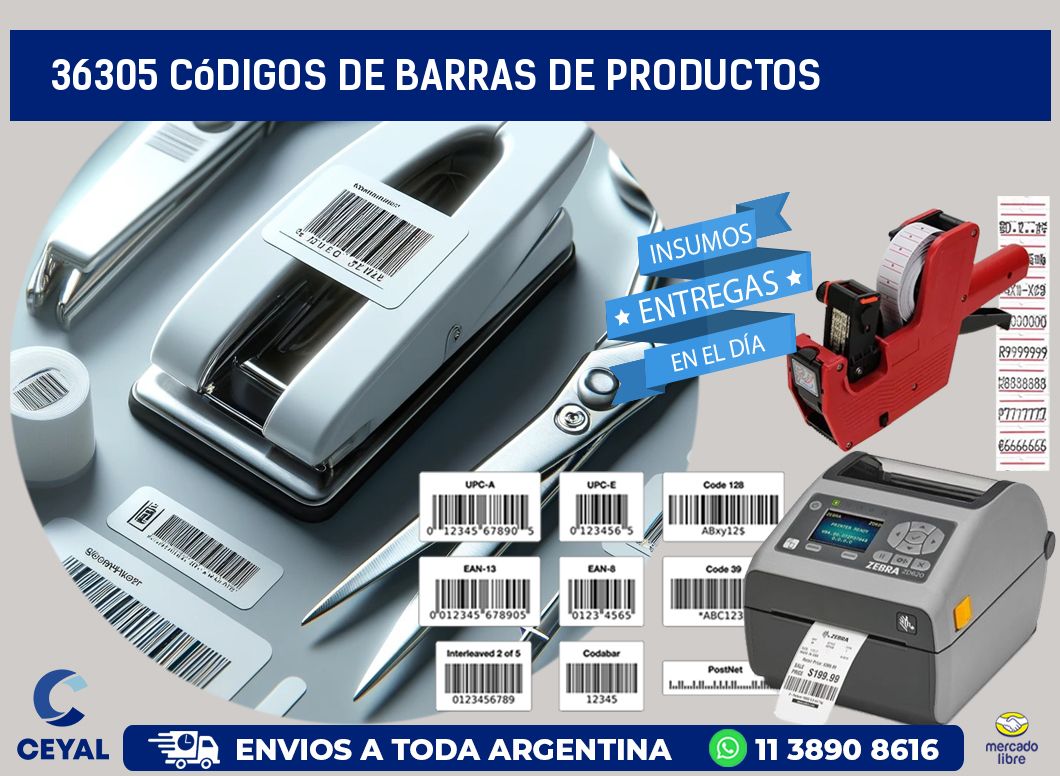 36305 Códigos de barras de productos