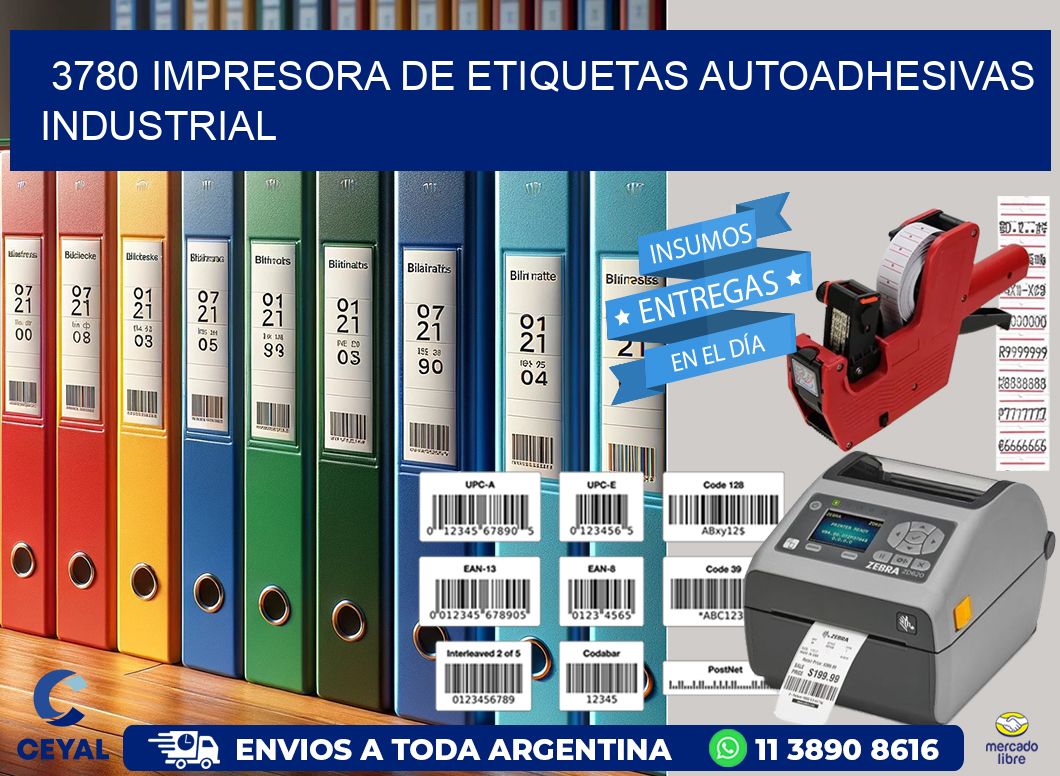 3780 Impresora de etiquetas autoadhesivas industrial