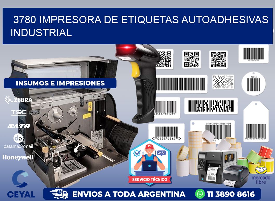 3780 Impresora de etiquetas autoadhesivas industrial