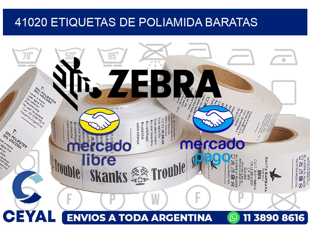 41020 etiquetas de poliamida baratas