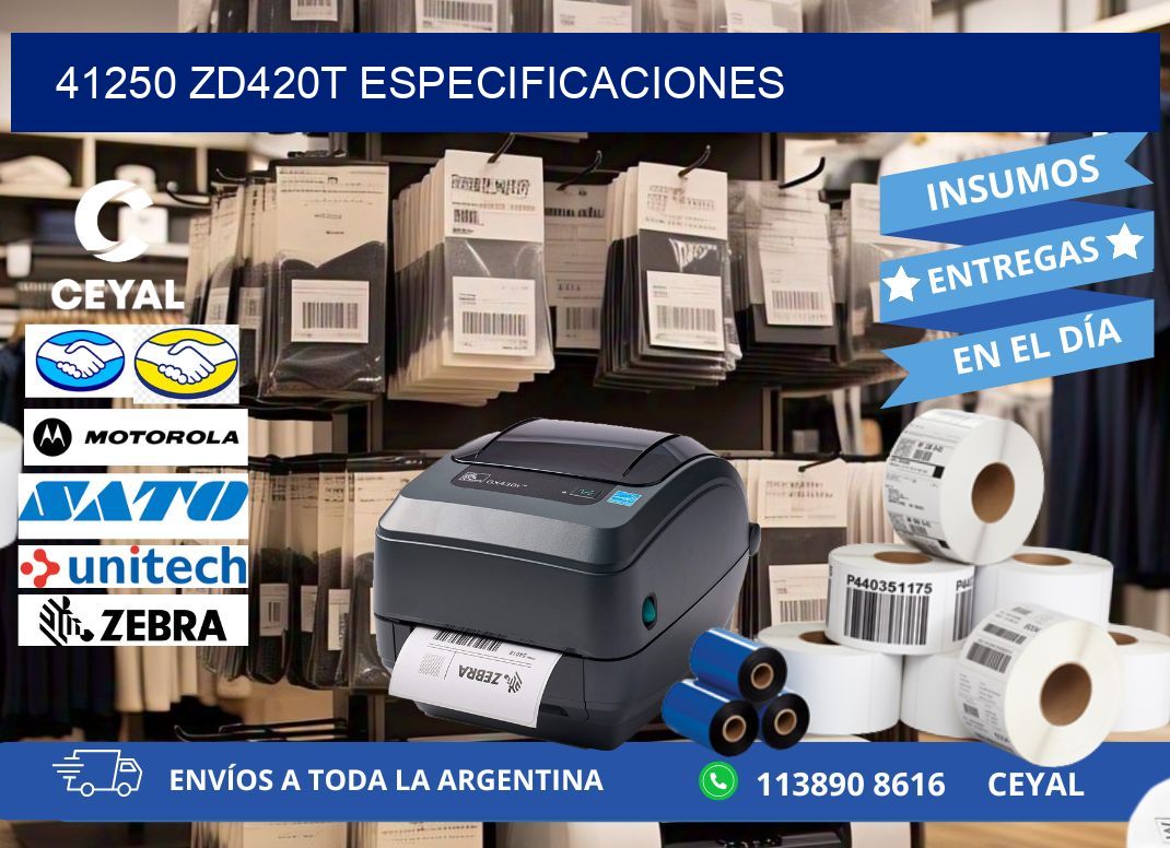 41250 ZD420t especificaciones
