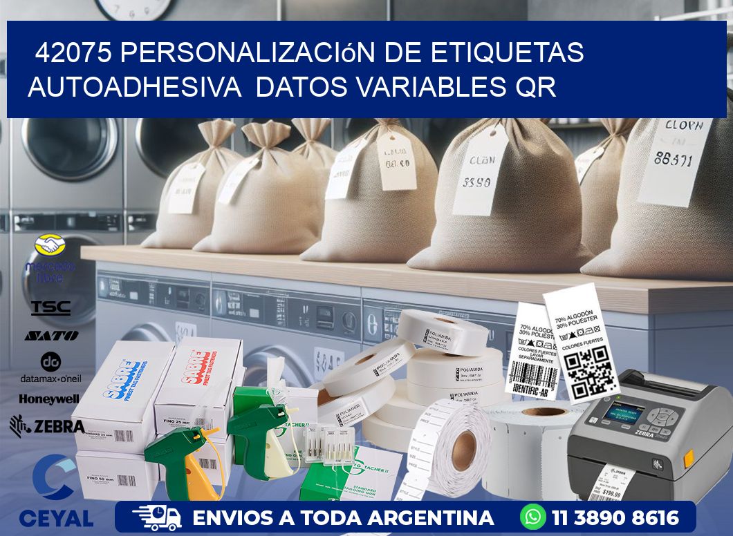 42075 Personalización de etiquetas autoadhesiva  datos variables QR