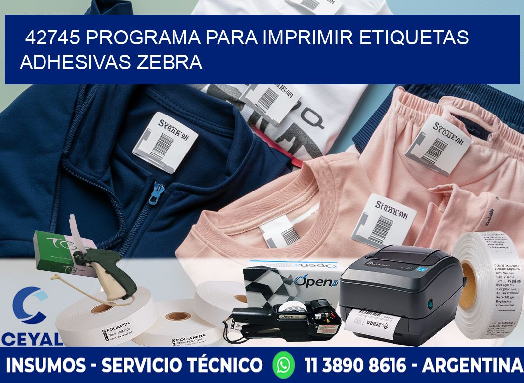 42745 Programa para imprimir etiquetas adhesivas zebra