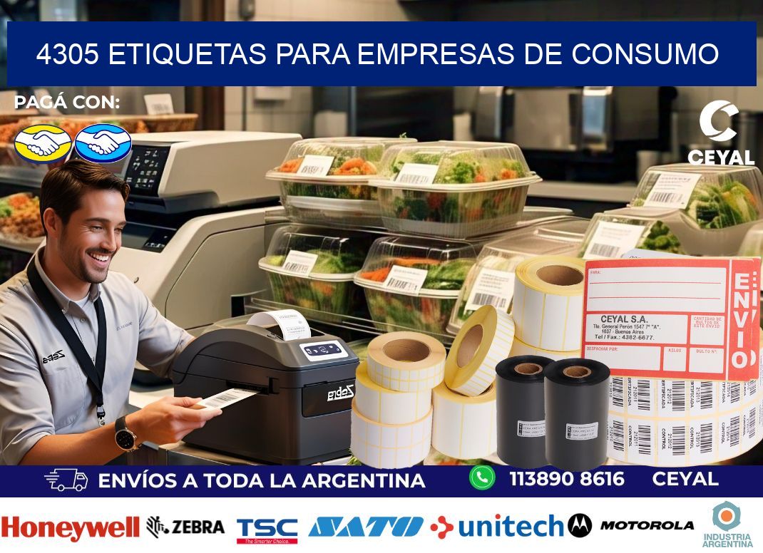 4305 Etiquetas para empresas de consumo