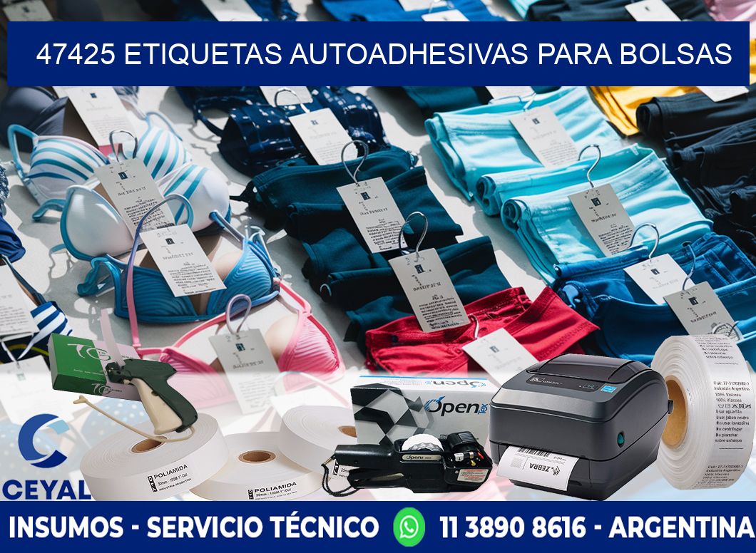 47425 etiquetas autoadhesivas para bolsas