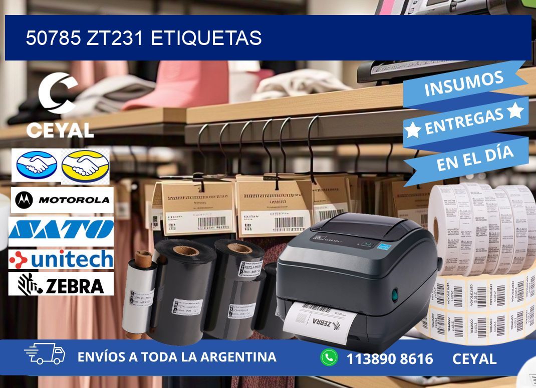 50785 ZT231 etiquetas
