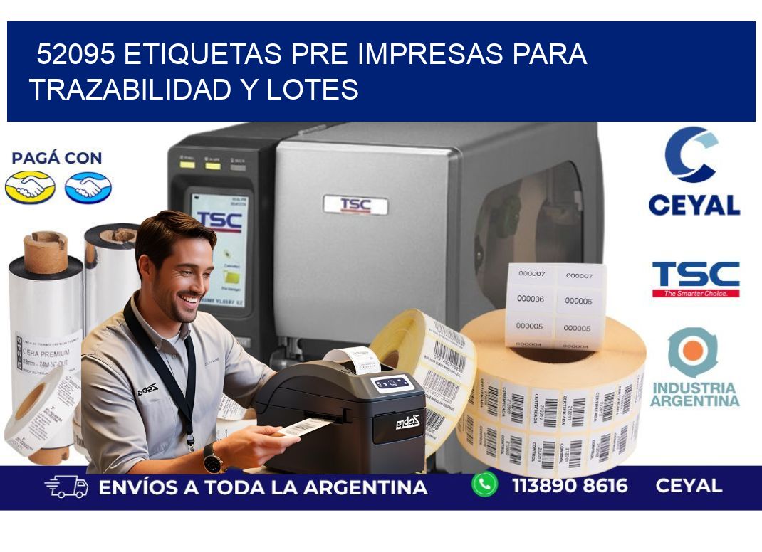 52095 etiquetas pre impresas para trazabilidad y lotes