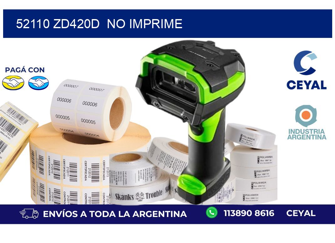 52110 ZD420d no imprime