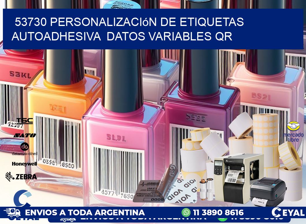 53730 Personalización de etiquetas autoadhesiva  datos variables QR