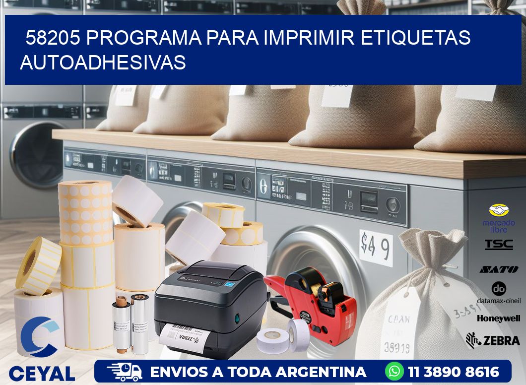 58205 Programa para imprimir etiquetas autoadhesivas