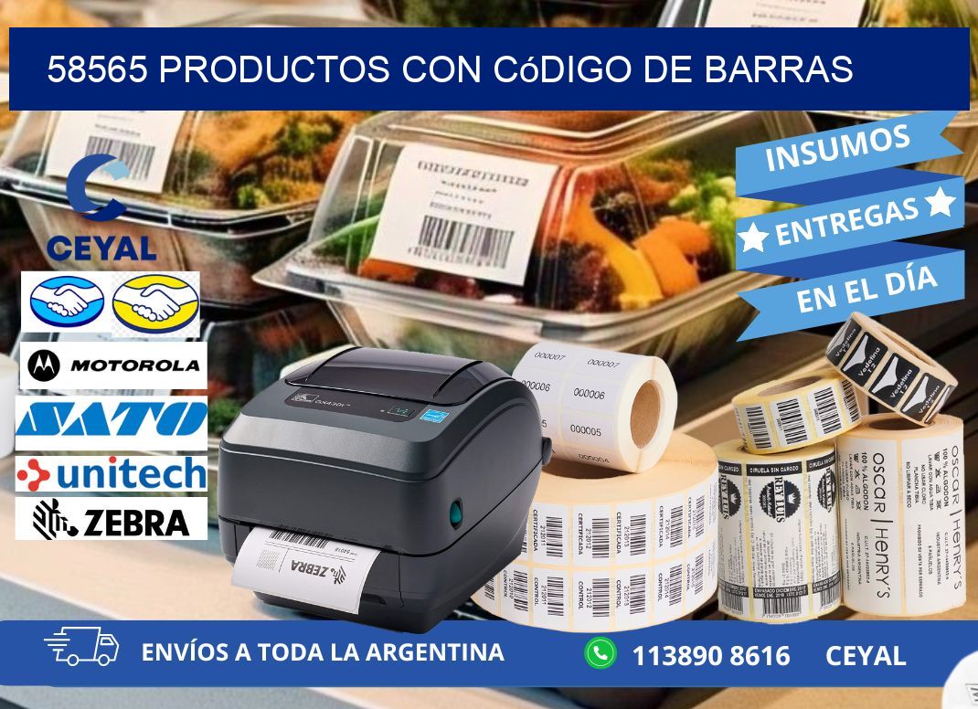 58565 Productos con código de barras