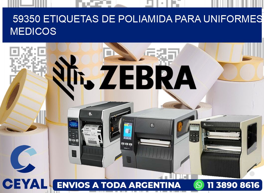 59350 Etiquetas de poliamida para uniformes medicos