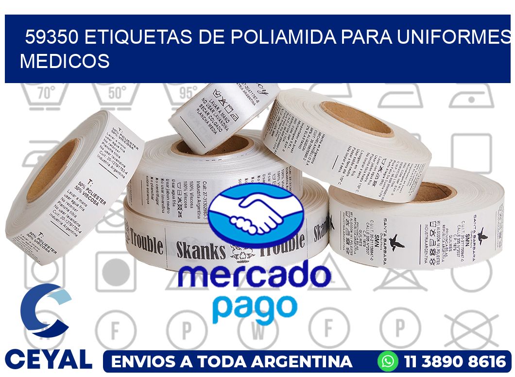 59350 Etiquetas de poliamida para uniformes medicos