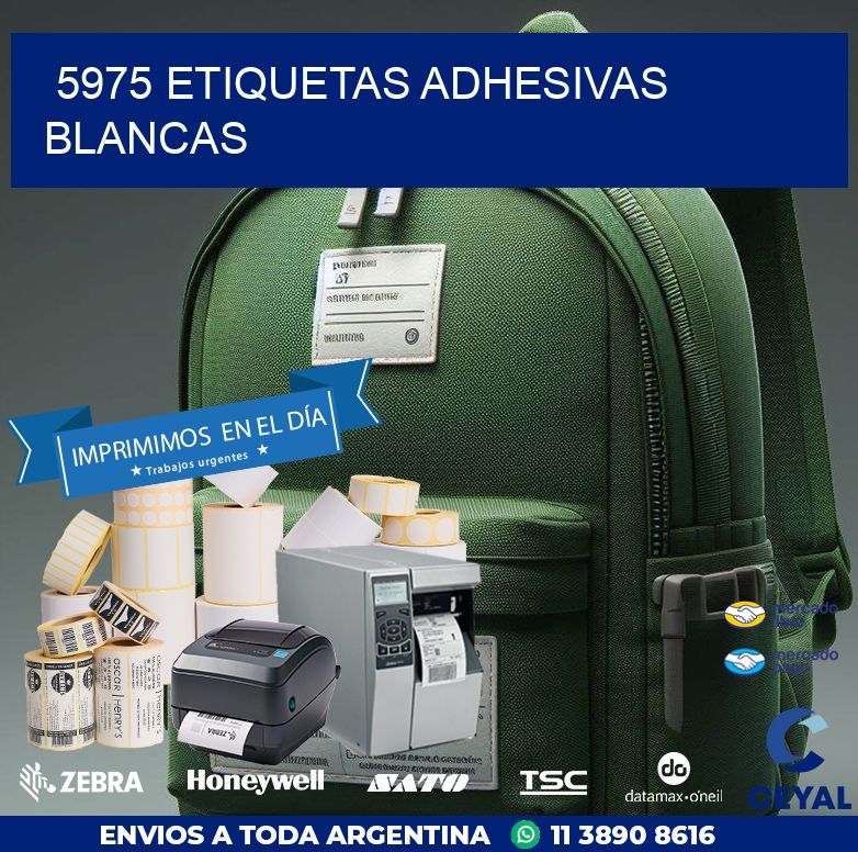 5975 etiquetas adhesivas blancas