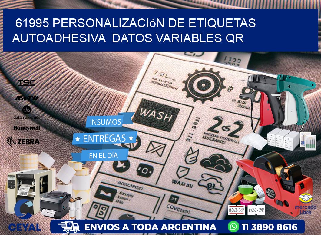 61995 Personalización de etiquetas autoadhesiva  datos variables QR