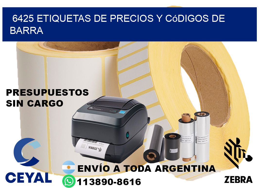 6425 Etiquetas de precios y códigos de barra