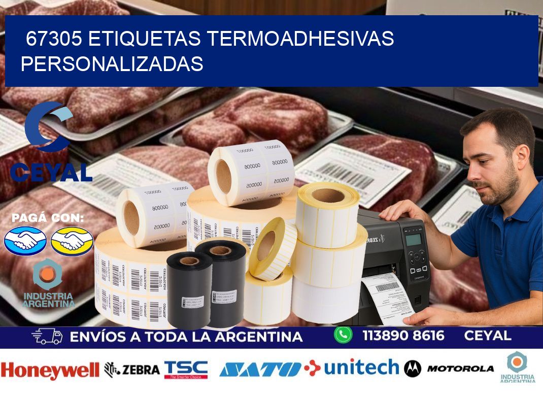 67305 Etiquetas termoadhesivas personalizadas