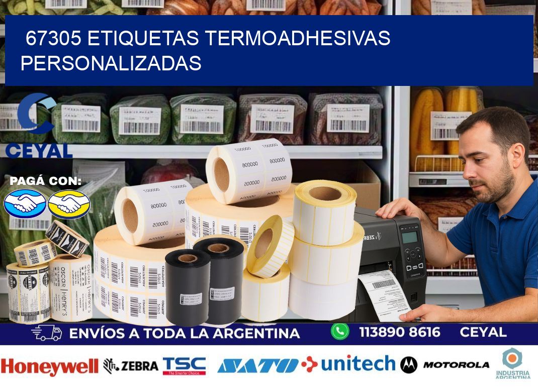 67305 Etiquetas termoadhesivas personalizadas