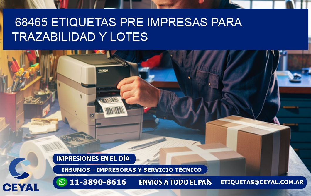 68465 etiquetas pre impresas para trazabilidad y lotes