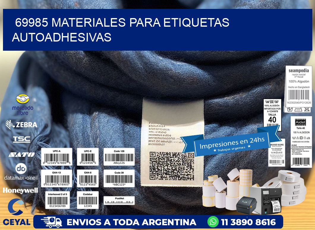 69985 materiales para etiquetas autoadhesivas