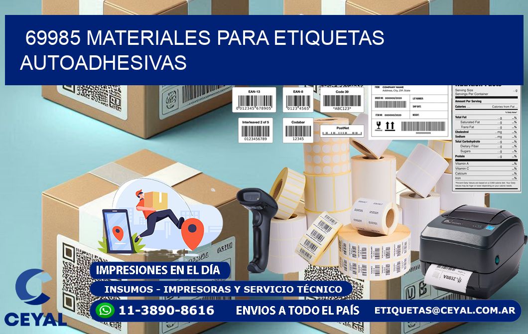69985 materiales para etiquetas autoadhesivas