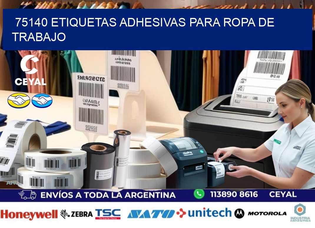 75140 Etiquetas adhesivas para ropa de trabajo