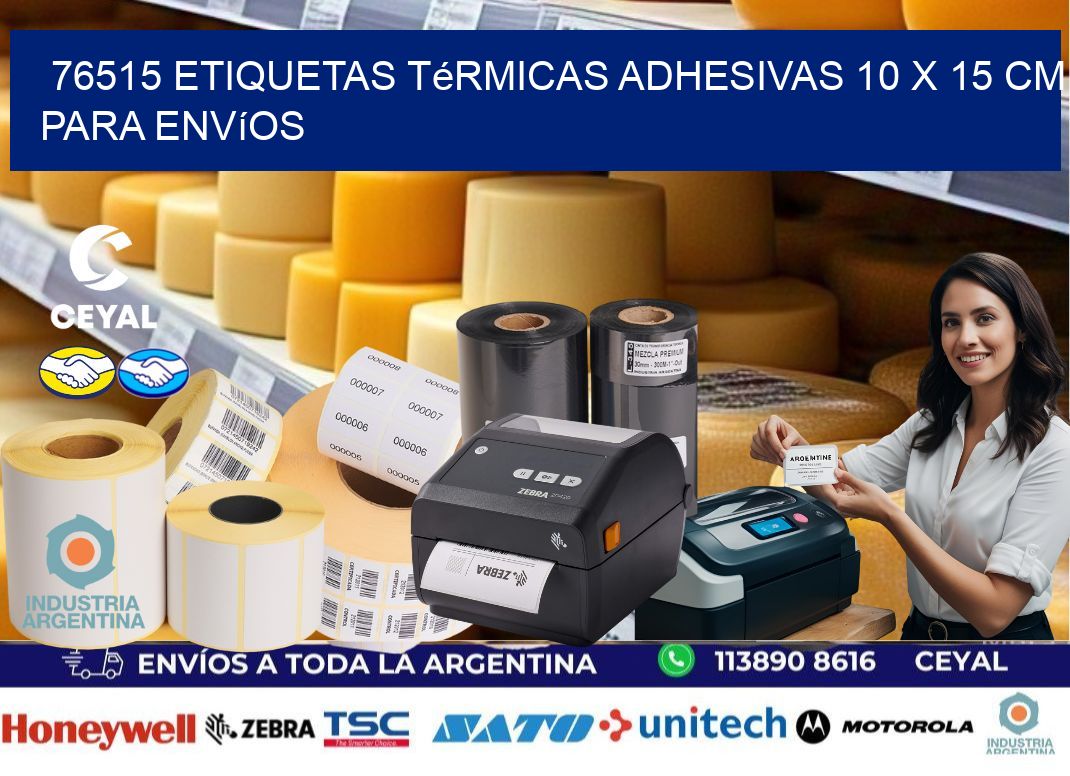 76515 Etiquetas Térmicas Adhesivas 10 x 15 cm para Envíos