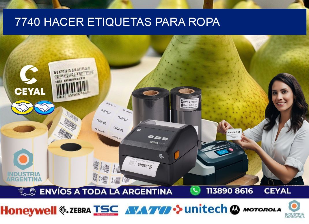 7740 Hacer etiquetas para ropa