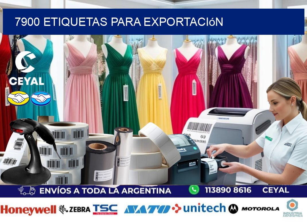 7900 Etiquetas para exportación