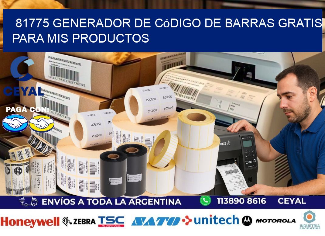 81775 Generador de código de barras gratis para mis productos