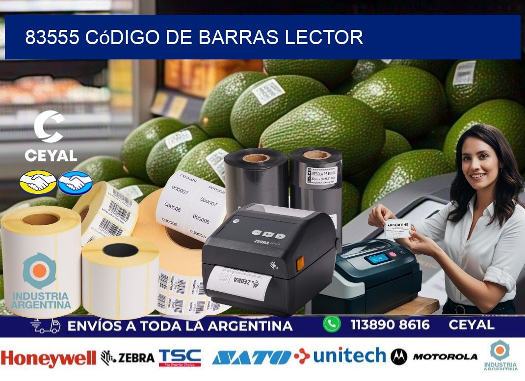 83555 Código de barras lector
