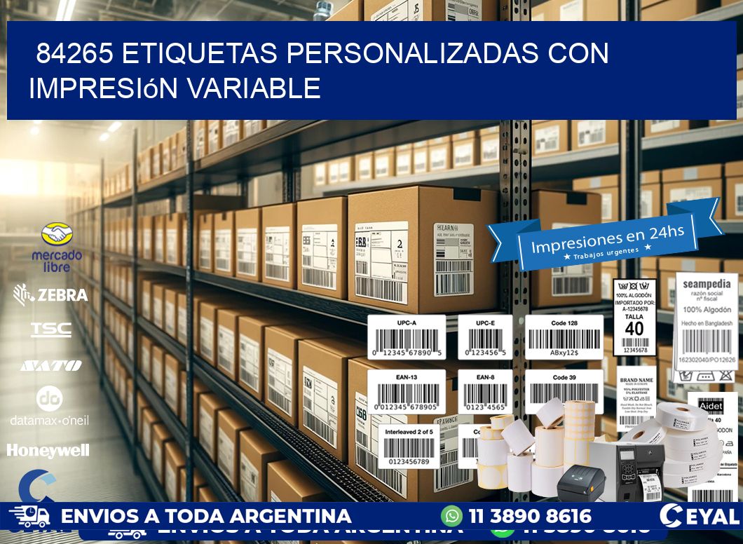 84265 etiquetas personalizadas con impresión variable