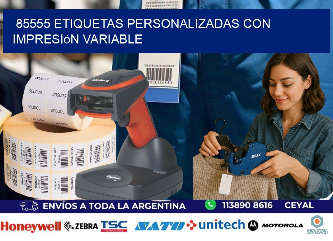85555 etiquetas personalizadas con impresión variable