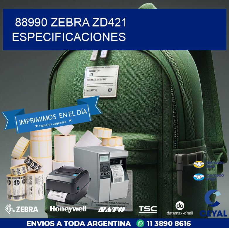 88990 Zebra ZD421 especificaciones