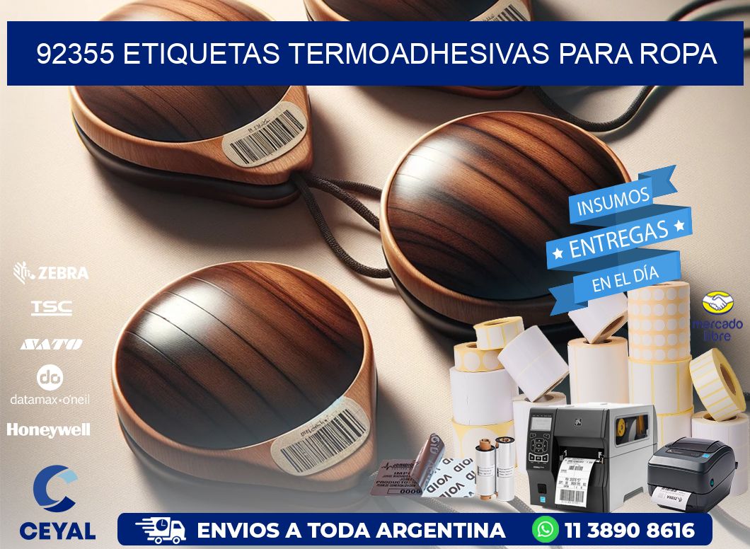 92355 Etiquetas termoadhesivas para ropa