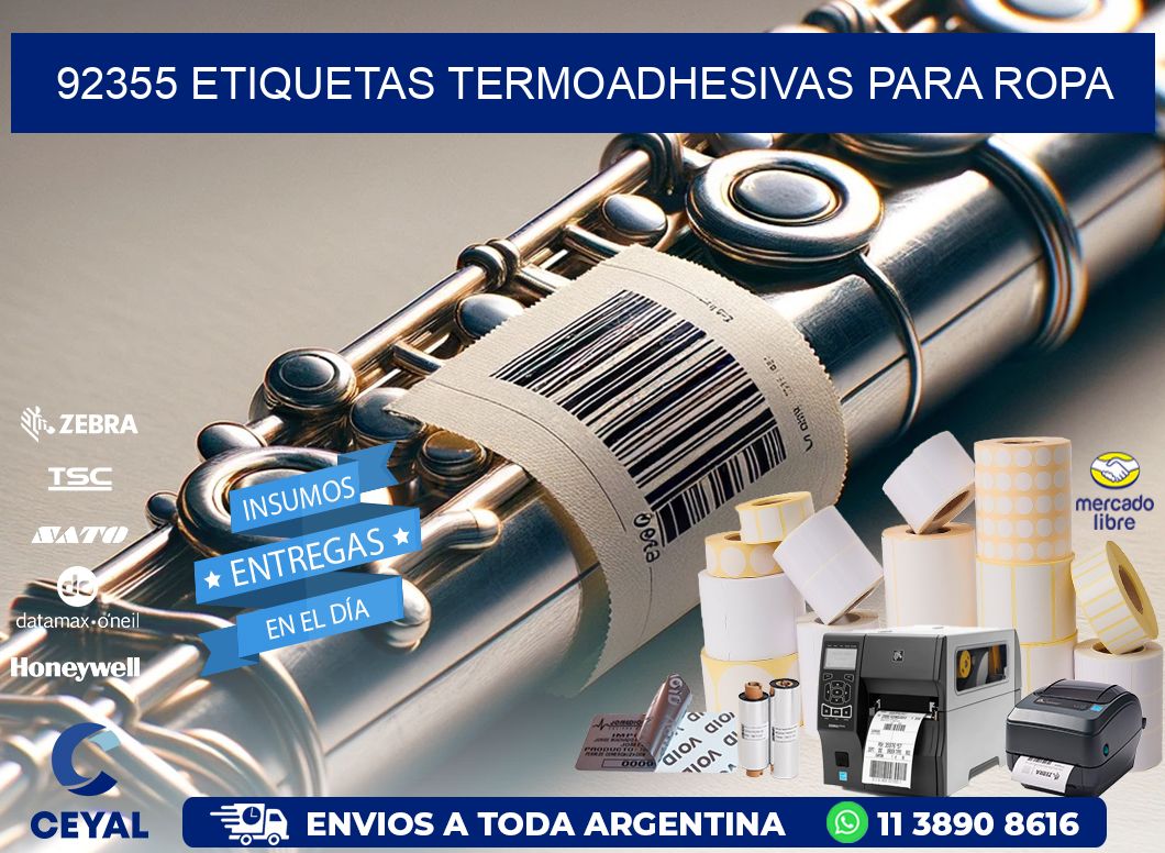 92355 Etiquetas termoadhesivas para ropa