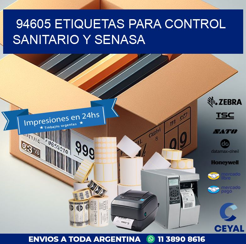 94605 etiquetas para control sanitario y SENASA