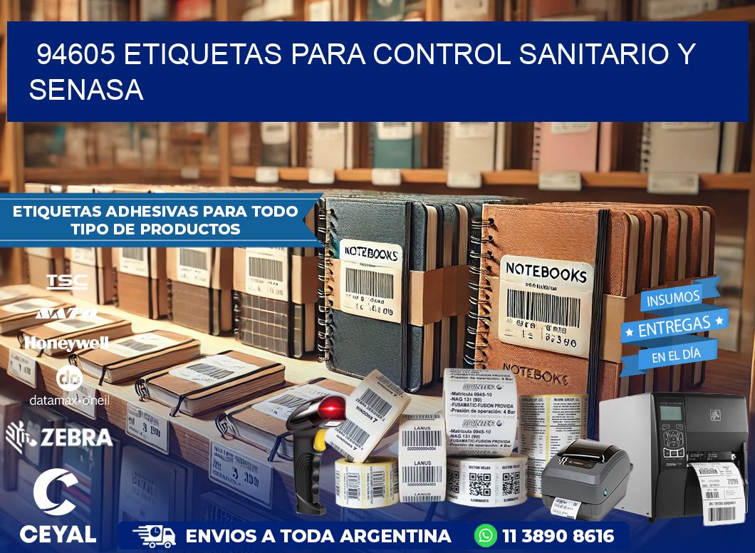 94605 etiquetas para control sanitario y SENASA