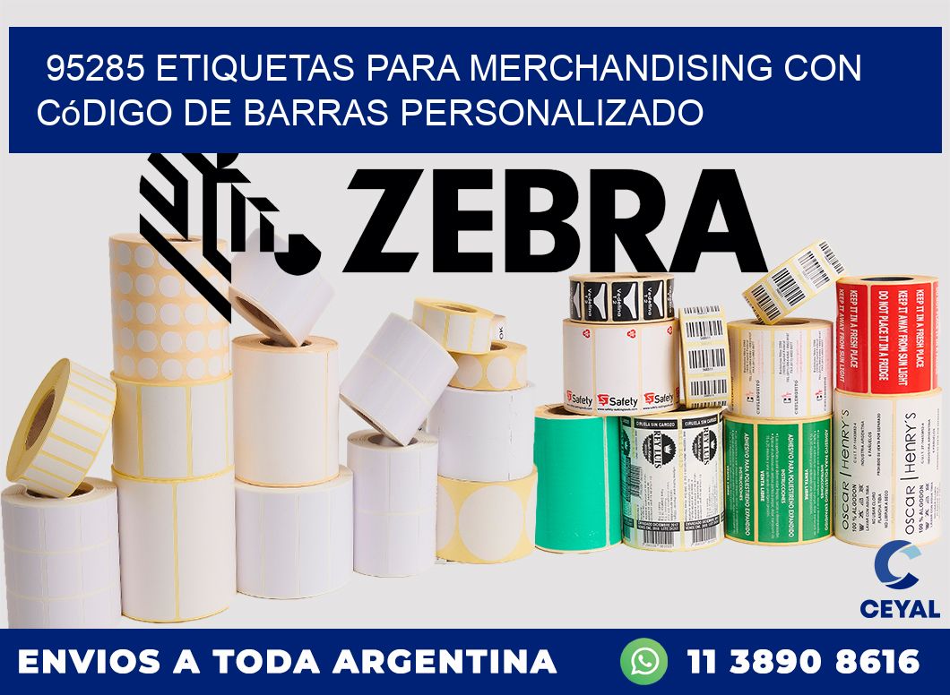 95285 etiquetas para merchandising con código de barras personalizado