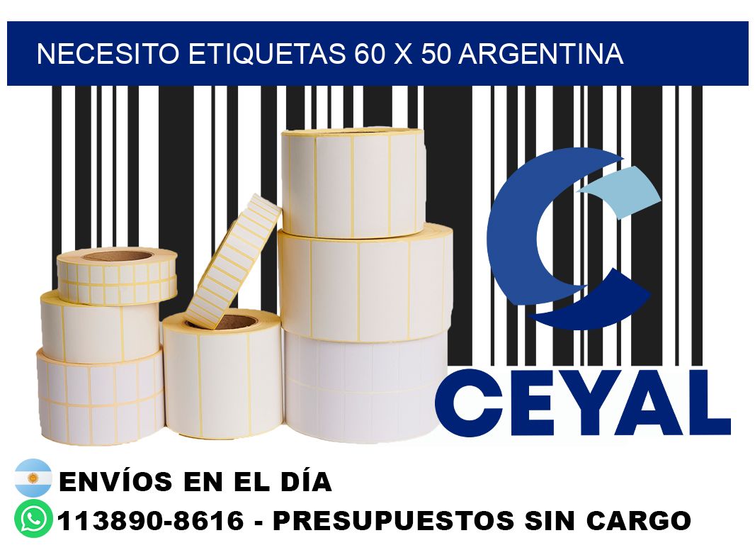 Necesito etiquetas 60 x 50 argentina